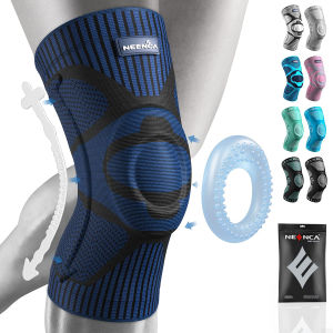 NEENCA 1 Piece Knee BraceKnee Compression Sleeve Support with Patella Gel Pad & Side Spring Stabilizers Knee Protector for RunningMeniscus TearArthritisJoint Pain ReliefACLInjury Recovery