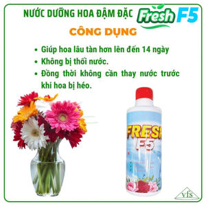 Nước Dưỡng Hoa Cắm Hoa Fresh F5 500ml Chính Hãng - Dưỡng Hoa Tươi Lâu Gấp 3 Lần Giảm Thối Nước Kèm Vòi Xịt