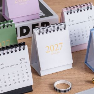 MODERNLUX Jan 2027 Through Jun 2028 Monthly Calendar with Sticker English Calendar Desktop Calendar Premium Foldable Desk Flip Calendar Business Planning