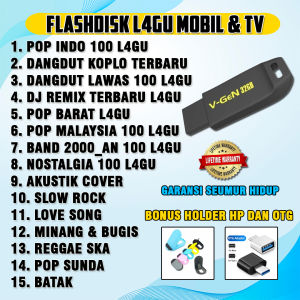Flashdisk Lagu 32GB Berisi Lagu Lagu Berbagai Genre Bonus OTG dan Holder HP