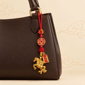 已开光 招财钥匙扣 手机链 礼物 Fortune-Taking Keychain Mobile Phone Chain Gift 加工定制手机链钥匙扣挂件招财铜钱成功金牌金 吊饰国风精美挂坠