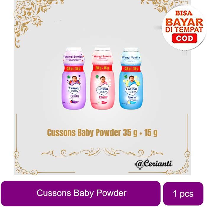 [35+15GR] Cussons Baby Powder 100 Gram | Bedak Bayi Lynn Design ...