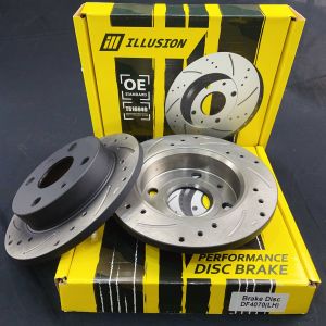 Illusion Perodua Kenari Kelisa Viva Front (Depan) Sport Disc Brake Rotor & Brembo Brake Pad 100% Original Anti Rusting