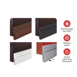 Lis Penutup Celah Pintu Penghalang Debu Serangga Door Bottom Seal Material Silikon 1 Meter