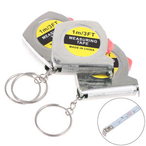 Fantic 1M 3ft Retractable Stainless Steel Pocket Measuring Ruler Tape Measure Keychain