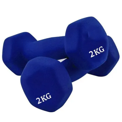 Bộ Cặp Tạ Tay 2kg Bọc Cao Su Trơn Nhập Khẩu Đại Nam Sport (Tổng 4kg)