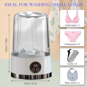 portable small washing machine High-Efficiency Automatic Underwear Washing Machine with Spin-Dry Feature and Bionic Hand Wash - 3 Years Warranty