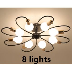 YHLAMP【Free Tricolor Bulb】 Nordic Chandelier Ceiling Light Bedroom Led Modern Chandelier for Living Room