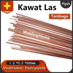 10PC Kawat Las Tembaga Persegi 50cm Pipih Kawat Las Welding Rod Fosfor Tembaga 500mm Pipih gepeng