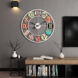 Minimalist European Series Clock Iron Art Hot Sale Morden Home Living Room Clocks Simple and Fashion Retro Creative Vintage Wall Clock Decorations