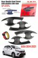4PC Perodua Axia Car Door Handle Cover 3D Carbon Black Door Handle Inner Bowl Trim Protector Car Accessories Door Handle Guard Sticker Anti Scratch Anti Collision Protections Cover Pintu Pemegang Kereta Axia 2014-2022. 