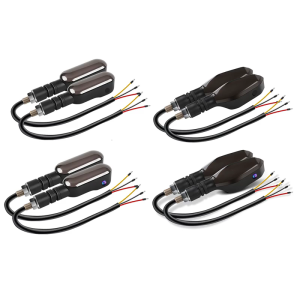 1 Pair LED Motorcycle Turn Signals Projector Blinkers Motorbike Replacement Turn Signal Indicator Lamp 27 Lighting Modes
