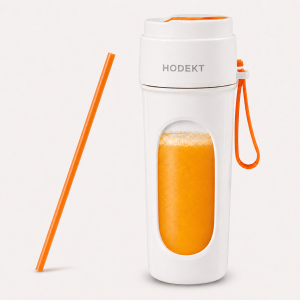 HODEKT Portable 2 in 1 Smoothie Blender for Diet juicer Two lids Juicer Fruit Blender USB Rechargeable Electric Fruit Mixer Milkshake
