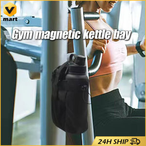 Magnetic Gym Water BagWater Bottle Tumbler Carrier Holder with Phone Pockets & Shoulder StrapSports Magnet Water Bottle Sleeve