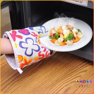 Amoki Microwave Oven Heatproof Gloves Anti Heat Baking Cooking