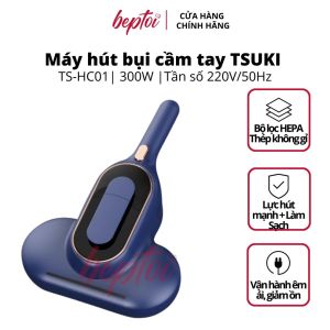 Máy hút bụi giường nệm diệt khuẩn UV TSUKI TS-HC01 dây dài 35 mét lực hút 10.000 Pa