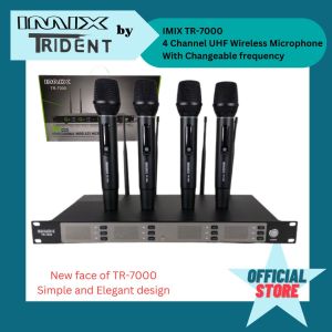 IMIX TR7000 4 channel Professional UHF wireless microphone with 80 selectable frequency excellent clear audio quality minimizes background noise