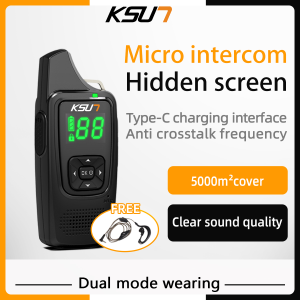 walkie talkie ksun V6 two way radio VOX LED screen One-click unlock frequency mini walkie talkie