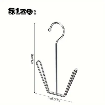 3Pcs Multiuse Stainless Steel Metal Shoe Rack Durable Slippers Hanger Space Saving Drying Rack