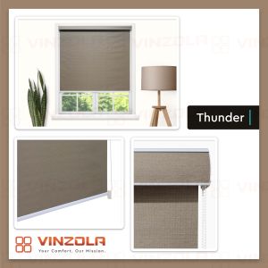 [Vinzola] Citrine Thunder Waves Roller Blinds / 100% Blackout Langsir Bidai / Height 6ft / 7ft / 8ft / 9ft / 10ft