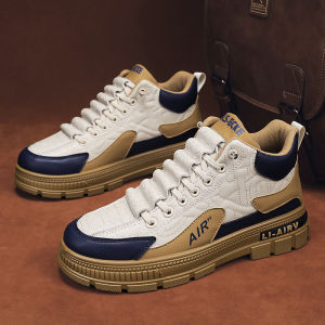 [Free Shipping] Autumn MenS Shoes: Trendy Sporty Casual Sneakers Height-Increasing Martin Boots Versatile And Stylish With Comfortable Inner Height Enhancement