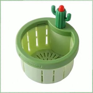 ตะกร้ากรองกระบองเพชร เป็นมิตรกับสิ่งแวดล้อม แบบพกพา ตัวกรองอ่างล้างจาน ปิดสนิท เบา ประณีต เปิดด้านล่างได้