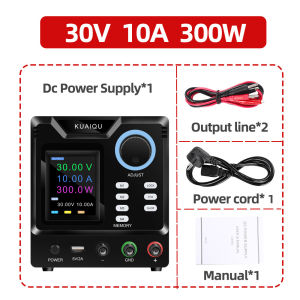 KUAIQU เครื่องจ่ายไฟ DC Power Supply 30V 60V 120V 5A 10A ฟังก์ชั่นการจัดเก็บ 4 กลุ่ม อินเตอร์เฟซการสื่อสาร 232 + USB สามารถเชื่อมต่อกับคอมพิวเตอร์ หน้าจอ LCD จอแสดงผล 4 หลัก อินเตอร์เฟซ USB สำหรับการทดสอบอายุซ่อมโทรศัพท์มือถือ