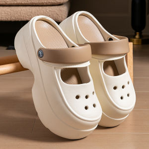 [Free Shipping] Eva WomenS High-Heeled Clogs Summer Thick-Soled Platform Sandals Outdoor Closed-Toe Sandals With A High-End Feel