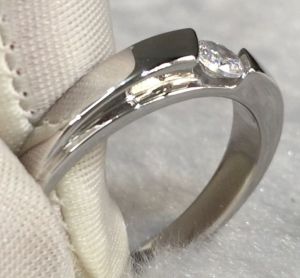 Ready Cincin Berlian Moisanit /zircon 2-3gram 9K Gold (White) plated Silver & Titanium Silver BEA21