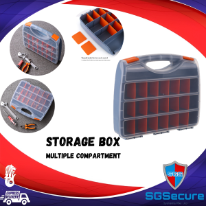 Portable Plastic Toolbox: Ideal for Spare Parts and Electronic Elements Organization