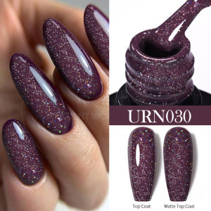 UR SUGAR 7.5ml Sparkling Gel Nail UV Polish Rose Gold Glitter Sequins Gel Semi Permanent Soak Off UV LED Nail Art Vernish