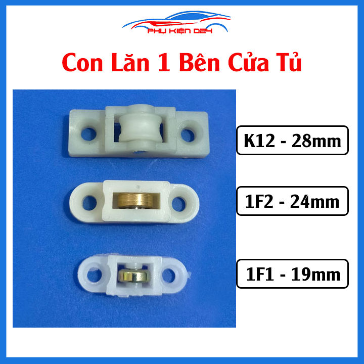 Bánh xe ròng rọc nhựa, đồng, con lăn trượt 1 bên cửa sổ kính, cửa tủ ...