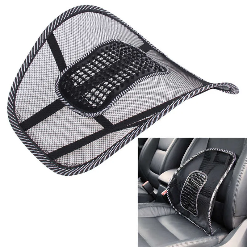 Car Seat Office Chair Massage Back Lumbar Support Mesh Ventilate