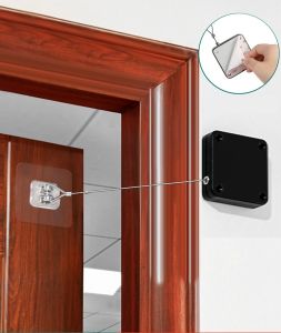 อุปกรณ์ปิดประตูอัตโนมัติ ตัวดึงประตู ที่ปิดประตู ตัวดึงประตูให้ปิดอัตโนมัติ ติดตั้งง่าย ไม่ต้องเจาะ มี 2 สี พร้อมส่ง