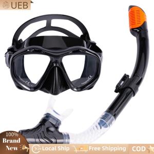 [Ueb Flagship Shop]Professional Snorkeling Gear Wide View Anti-Fog Scuba Diving Mask Snorkel Mask Set for Snorkeling Scuba Diving