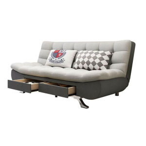 (Export Quality) MR 190cm Premium Sofa Bed Sturdy Steel Leg Full Wooden Frame Nordic Style Furniture for Living Room Hostel Hotel