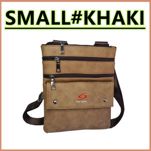 SEAZONN Men PU Leather Shoulder Messenger Sling Bag backpack Fashion Handcarry Bag  ready stock beg silang gadas lelaki Cross Body & Shoulder Bags