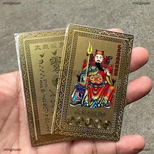 [COD] mingxuan 2025 Tai Sui Amulet Card Feng Shui Prayer Card Exorcism Protection Buddha Gift Amulet Safe Bring In Wealth And Treasure