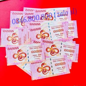 SỈ 100 TỜ Tiền Macao 1 Triệu Con Rắn Lì Xì Tết 2025 Lưu Niệm - Phong Thuỷ May Mắn- Có Bảo An