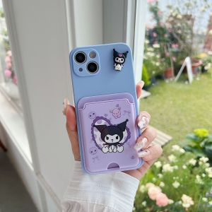 SAMSUNG A02 A02s A03 A03s A04 A04s A05 A05s A06 A12 A13 A14 A15 A16 A23 A32 A33 A34 A35 A36 A52 A52s A52 A54 A55 A56 A71 4G 5G TPU cute kuromi card slot holder phone case casing cover 手机壳