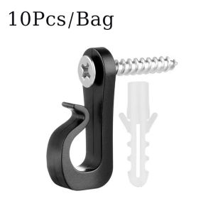 10Pcs Hanging String Lights Clamp Q Hanger Hooks Christmas Light Clips Holiday Decor Hook with Screw