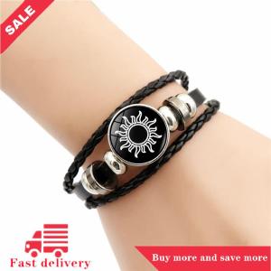 [COD] 2Pcs Luminous Couple Bracelets Sun Moon Adjustable Black Braided Bracelet Friendship Fashion Romantic Jewelry Birthday Gifts