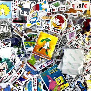 Stiker Graftac Kartun Anime Karakter Murah | Stiker Spongebob | Stiker Doraemon | Stiker Cutting Laminasi Glosy