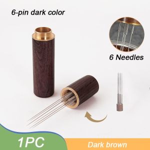 Stainless Steel Coffee Stirring Needle Wood Handle Coffee Distributor Espresso Powder Stirrer Cafe Stirring Barista Accessories
