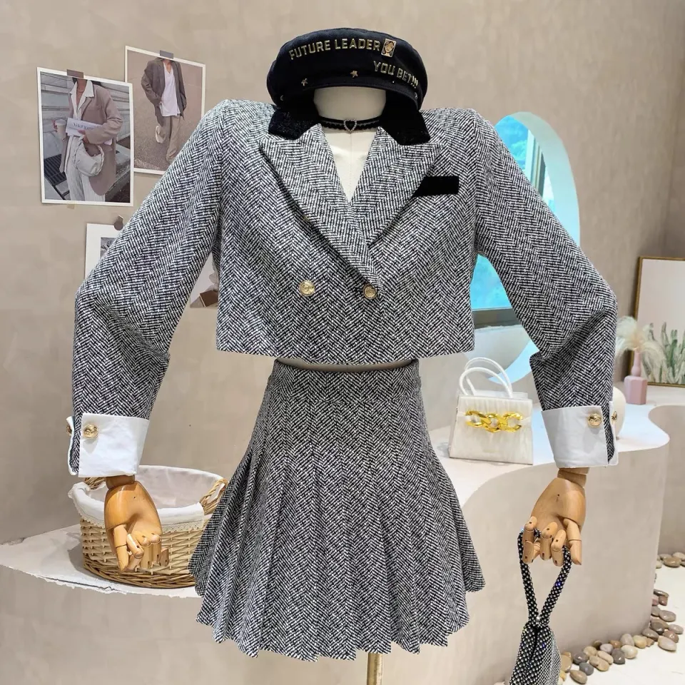Set dạ tweed tiểu thư công chúa sang chảnh đi chơi mùa đông gồm áo dạ tweed và  chân váy dạ tweed Kimee MS001 | Shopee Việt Nam