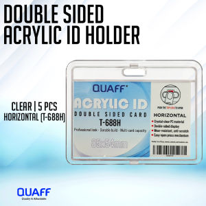 5pcs Quaff Acrylic ID Double Sided Card Holder Horizontal | Vertical