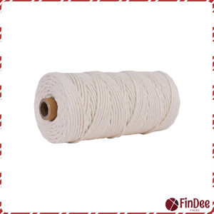 FinDee เชือกเกลียวสองสี ยาว 100 เมตร สำหรับงาน DIY บรรจุภัณฑ์ของขวัญ งานฝีมือ Cotton Twine
