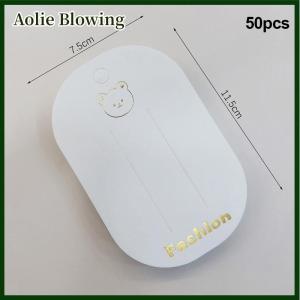 Aolie 50Pcs Little Bear Cartons Hair Bow Clip Display Card Paperboard Holder For DIY Kids Hair Accessories Business Accessories