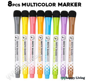 [SG Ready Stock]12pcs/8pcs Erasable Magnetic Whiteboard Markers Pen With Eraser White Board Marker Calender Pen for Kids