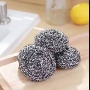 Sét 6 Búi Sắt Cọ Xoong Nồi Chất Liệu Sợi Kim Loại Thép Không Gỉ - Miếng Cọ Rửa Đánh Xoong Nồi Vuadienmay